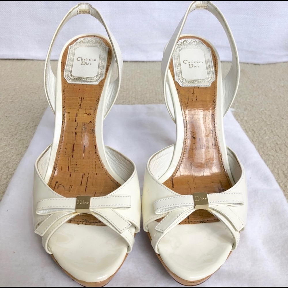 Christian Dior White Heels